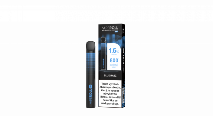 Jednorazová e-cigareta VAPEROLL ® One - BLUE RAZZ