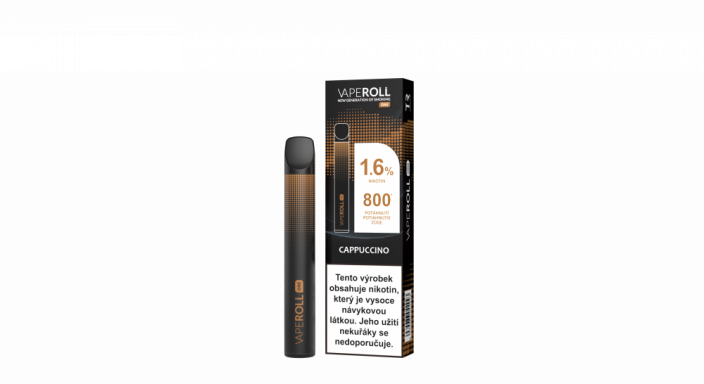 Jednorazová e-cigareta VAPEROLL ® One - CAPPUCCINO