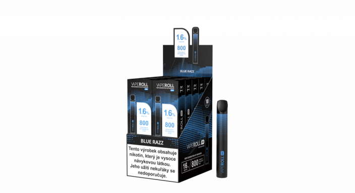 Jednorázová e-cigareta VAPEROLL ® One - BLUE RAZZ